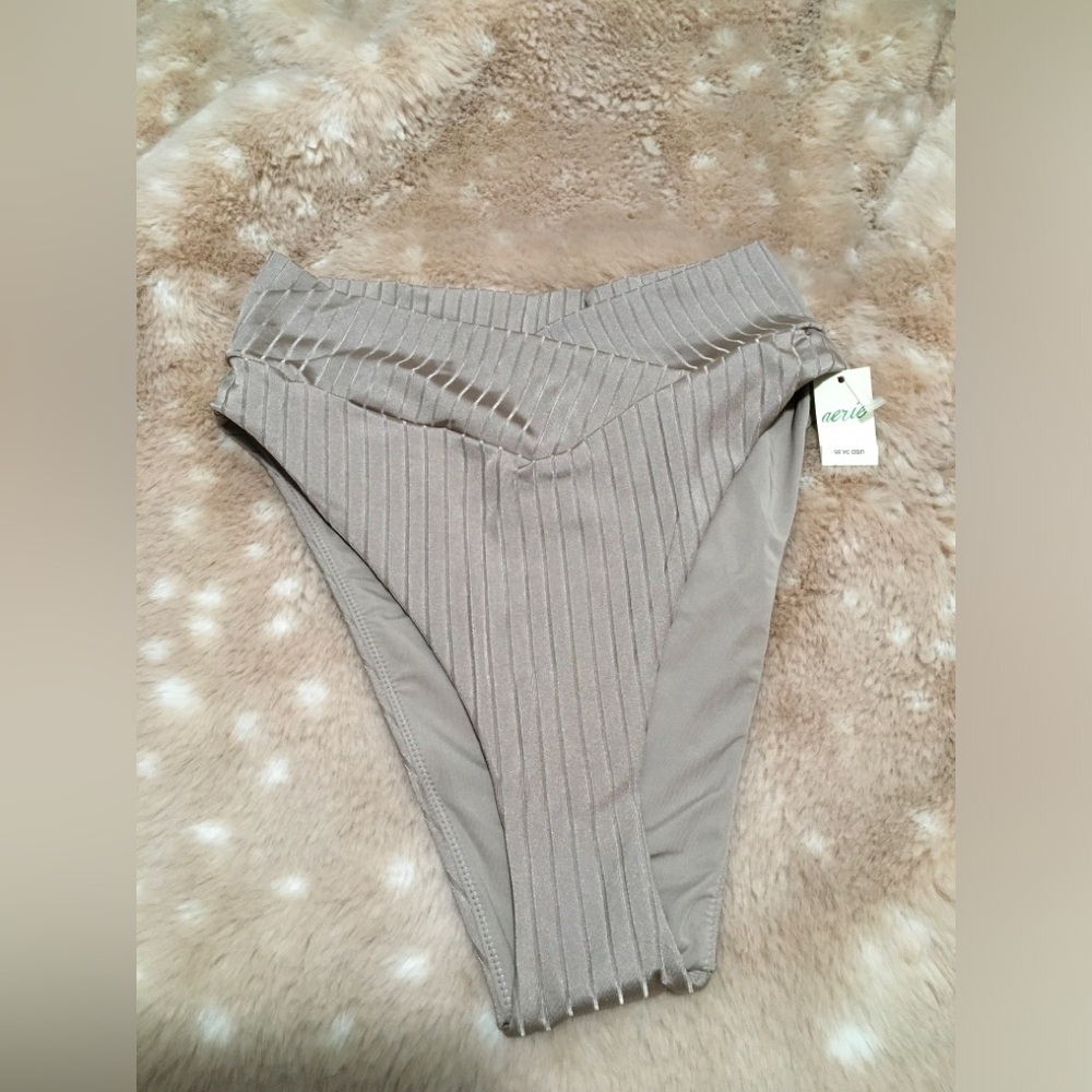 Aerie Swim Bottoms in Light Taupe